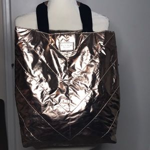 Victoria’s Secret Metallic Rose Gold Tote Bag